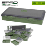 Cutie multifunctionala riguri Spro C-Tec Carp Tackle Box System, (6 Cutii Accesorii + 2 Placi Rriguri), 35X19X6 cm