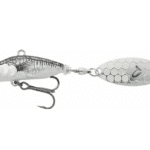 Spinner 3D Sticklebait Tailspin 8Cm/18G Sinking Black Silver