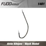 Carlige Fudo Akita Kitsune Black Nickel  Nr.17 19buc/plic