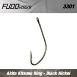 Carlige Fudo Akita Kitsune Ring Black Nickel  Nr.12 18buc/plic