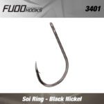 Carlige Fudo Soi Ring Black Nickel Nr. 3/0 8buc/plic