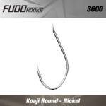 Carlige Fudo Koaji Round Black Nickel Nr.15 17buc/plic