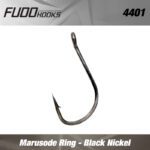 Carlige Fudo Marusode Ring Black Nickel Nr.10 16buc/plic