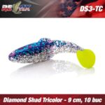 Diamond Shad 9cm TriColourc Relax (10buc/plic)
