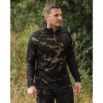 Bluza Korda Kool Zip Jersey Dark Kamo UPF 50+ Marimea S - imagine 4