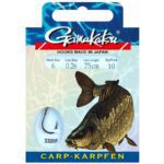 Carlige Legate Gamakatsu Booklet Carp Black 3320f Nr.4 , Fir 028mm/75cm 10 Buc / Plic
