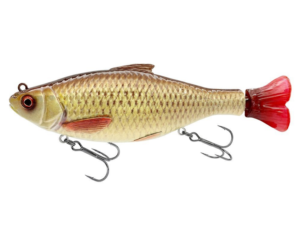 5f350ddc1983e0aff6856ea5e268e381.png Vobler 3D Hard Pulsertail Roach 18Cm/95G Sinking Rudd - imagine 1