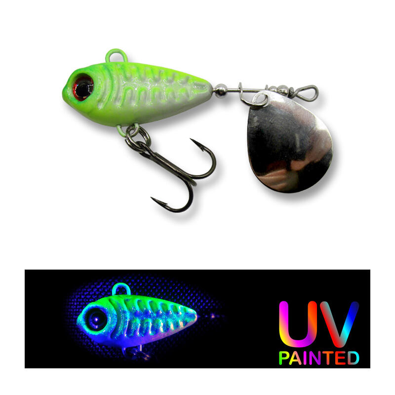c2915c023f7e909b4a1d1d35a205deb3.jpg SPINNER SKELETONIK PRO WHITE/CHARTREUSE 18G - imagine 1