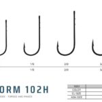 Carlige Fudo Worm 102H BN : Marime - 1 - 8buc/plic