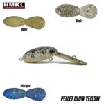 HMKL INCH Crank MR Custom Painted 25mm - 1.6g : Culoare - Pellet Glow Yellow