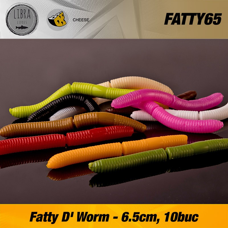 naluca-pastrav-fatty-d-worm-65cm-libra-lures-11.jpg Naluca Pastrav Fatty D'Worm 6.5cm Libra Lures : Culoare - 006 - imagine 1