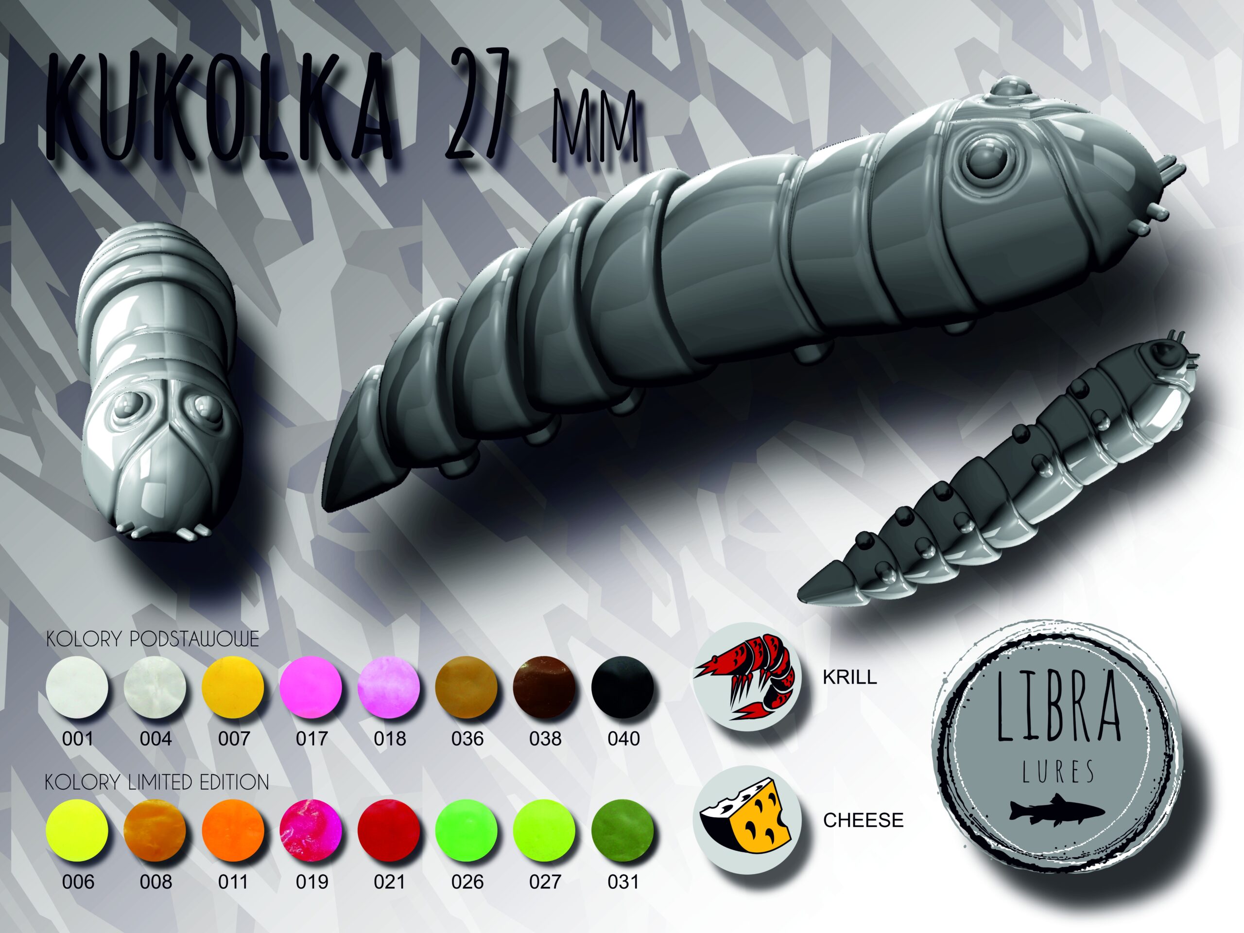 naluca-pastrav-kukolka-worm-27cm-libra-lures-7.jpg Naluca Pastrav Kukolka Worm 2.7cm Libra Lures : Culoare - 006 - imagine 1