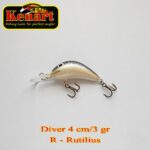Vobler Diver Floating 4cm/3g Kenart : Culoare - Rutilus
